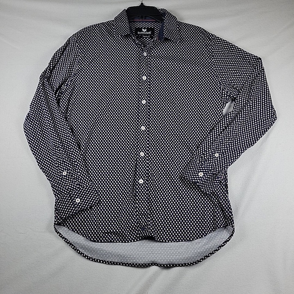 Buttercloth Long‎ Sleeve Dress Shirt Men's Size L Button Up Cotton Paisley